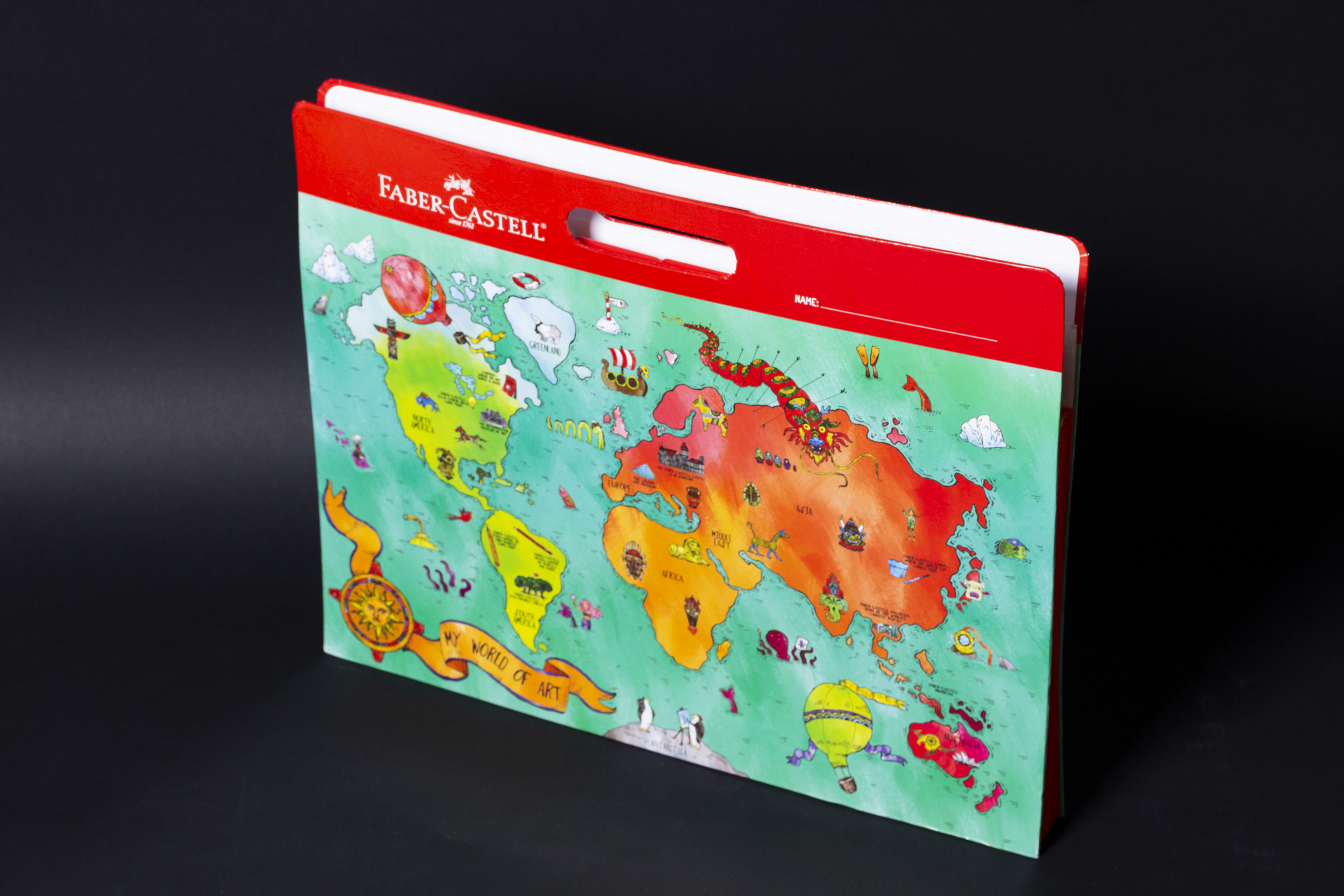 Faber Castell My World of Art Portfolio 8 Expandable Folder Pockets for Childrens Artwork 